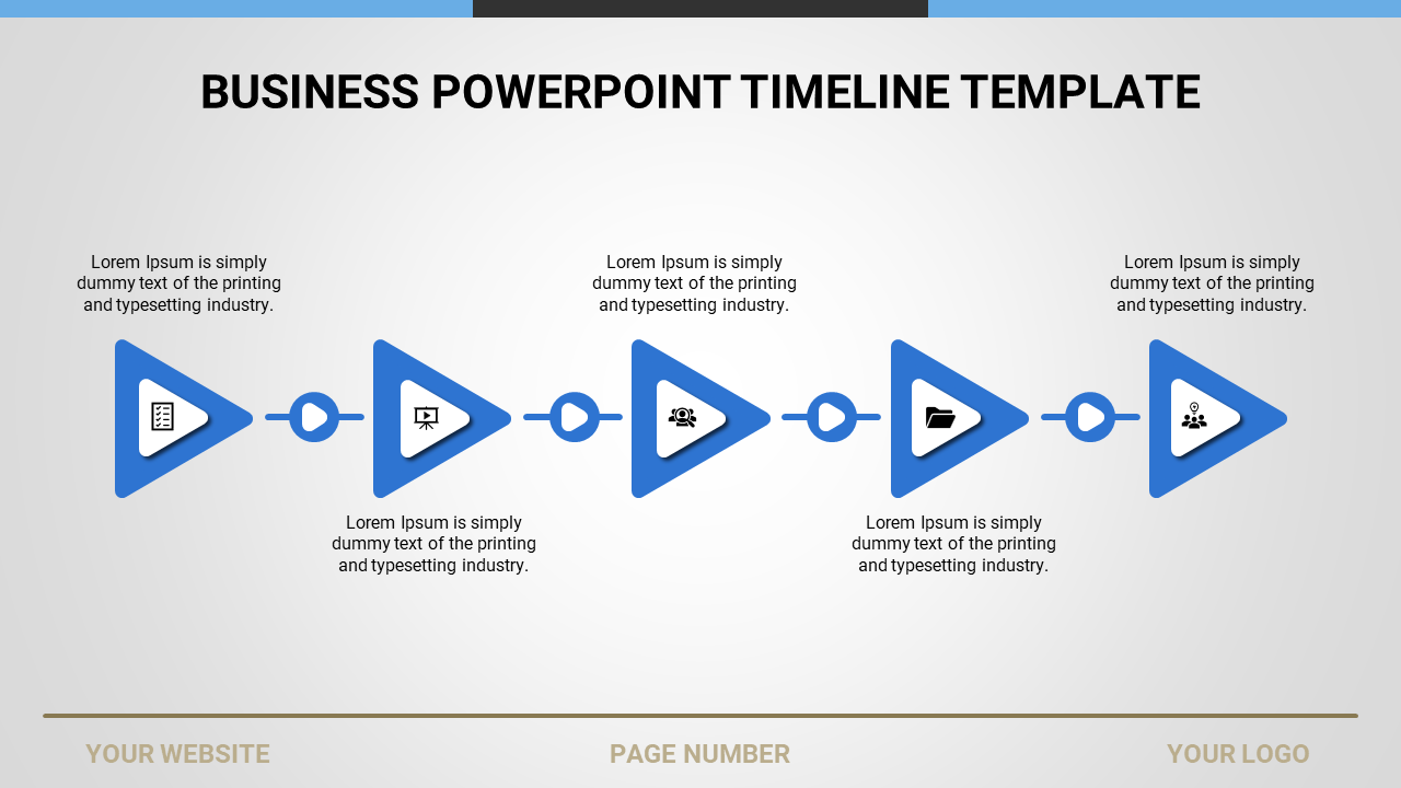 powerpoint timeline template-5-Blue